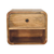 12" Oak Solid Wood One Drawer Floating Nightstand