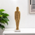 21" Gold And White Aluminum And Marble Mummy Tabletop Sculpture - 880016694710