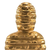21" Gold And White Aluminum And Marble Mummy Tabletop Sculpture - 880016694710