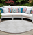 8' Round Ivory Round Geometric Washable Non Skid Indoor Outdoor Area Rug - 608219045968