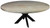 72" Gray Beige And Black Solid Wood And Iron Round Dining Table - 606114679967