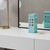 12" Aqua And White Faux Leather Telephone Booth Jewelry Box - 880016654240