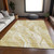 10' X 14' Gold And Ivory Abstract Washable Area Rug With UV Protection - 880016774443