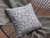 18” Yellow Gray Boho Ornate Zippered Suede Throw Pillow