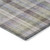 8' Round Gray Round Plaid Washable Non Skid Indoor Outdoor Area Rug