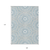 9' X 12' Denim Blue And Ivory Floral Medallion Washable Indoor Outdoor Area Rug - 608219077754