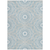 9' X 12' Denim Blue And Ivory Floral Medallion Washable Indoor Outdoor Area Rug - 608219077754