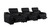 129" Black Italian Leather Reclining USB Sofa