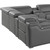 Dark Gray Italian Leather Power Reclining U Shaped Twelve Piece Corner Sectional With Console - 880016708448