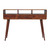 51" Chestnut Solid Wood Console Table With Three Shelves And Three Drawers - 880024586311