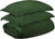 Hunter Green Queen Cotton Blend 300 Thread Count Washable Duvet Cover Set - 606114732563