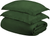 Hunter Green Queen Cotton Blend 300 Thread Count Washable Duvet Cover Set - 606114732563