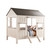 White Solid Wood Full House Bed