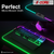 Gaming Mouse Pad RGB 12 Light Modes 2 Zone Desk Mouse Mat w Rubber Base - 810047163701