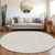 8' Silver And Gray Round Geometric Washable Indoor Outdoor Area Rug - 608219384135