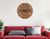 24" Brown Solid Wood Silent Analog Round Wall Clock - 608219396923