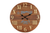 24" Brown Solid Wood Silent Analog Round Wall Clock - 608219396923