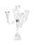 20" Clear Faceted Crystal Tabletop Candelabra Candle Holder - 880016414714