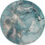 8' Teal And Ivory Abstract Washable Round Rug With UV Protection - 880024871844