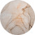 8' Orange And Ivory Abstract Washable Round Rug With UV Protection - 880016870220
