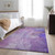 8' X 10' Purple And Ivory Abstract Washable Area Rug With UV Protection - 880024920009