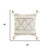 20" Ivory And Beige Geometric Cotton Blend Throw Pillow Cover with Tassels - 880016561005