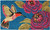 24" X 36" Blue And Rose Floral And Hummingbird Outdoor Coir Door Mat - 880024795744