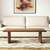 42" Brown and Natural Solid Wood and Wicker Square Double Pedestal Coffee Table - 880016490541