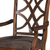 Set of Two Upholstered Microfiber And Solid Wood Open Back Dining Arm Chairs - 880016585063
