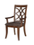 Set of Two Upholstered Microfiber And Solid Wood Open Back Dining Arm Chairs - 880016585063