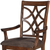 Set of Two Upholstered Microfiber And Solid Wood Open Back Dining Arm Chairs - 880016585063