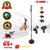 Universal Microphone Stand 2Pcs Height Adjustable 35 to 57" Round Base Floor Mic Holder Metal Build - 810199690032