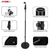 Universal Microphone Stand 2Pcs Height Adjustable 35 to 57" Round Base Floor Mic Holder Metal Build - 810199690032