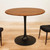 36" Brown And Black Rounded Solid Wood And Iron Pedestal Base Dining Table - 606114813750
