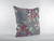 16" Purple Gray Garden Zippered Suede Throw Pillow