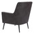 29" Grey Faux Leather And Gold Arm Chair - 808230051942