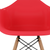 Red And Natural Heavy Duty Plastic And Solid Wood Dining Arm Chair - 608219247003