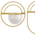 Set of Three Gold And White Metal 10 Ounce Wall Planters - 606114962151
