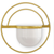 Set of Three Gold And White Metal 10 Ounce Wall Planters - 606114962151