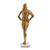 24" Gold And White Aluminum And Marble Woman Tabletop Sculpture - 880016768633
