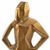 24" Gold And White Aluminum And Marble Woman Tabletop Sculpture - 880016768633