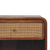 Solid Wood Cane Rattan One Drawer Nightstand - 880016471373