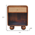 Solid Wood Cane Rattan One Drawer Nightstand - 880016471373