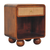 Solid Wood Cane Rattan One Drawer Nightstand - 880016471373