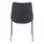 Set of Two Black and Brown Upholstered Faux Leather Dining Side Chairs - 880016705065