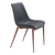 Set of Two Black and Brown Upholstered Faux Leather Dining Side Chairs - 880016705065
