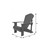 24" Gray Heavy Duty Plastic Outdoor Adirondack Chair - 880024901473
