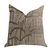 Plutus Metallic Bronze  Luxury Throw Pillow - 641753664554