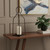 16" Black Distressed Geometric Metal And Glass Tabletop Votive Candle Holder - 880024689487
