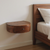 Wood One Drawer Floating Nightstand - 880016398786